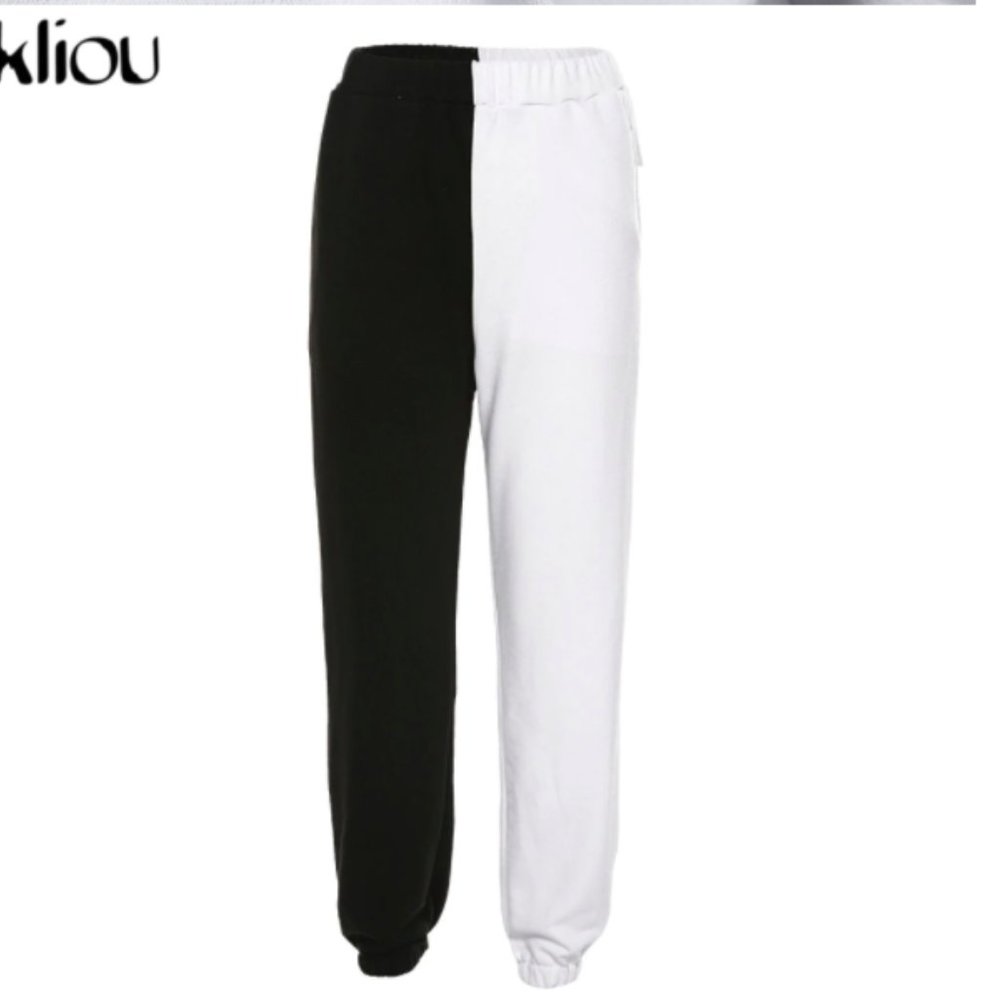 Trendy High Waisted Two Tone Joggers 🏁 - Picture 6 of 6